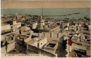Algemeen zicht op de kashba (kasba) in Algiers, Algerije - Ansichtkaart uit de collectie van Selva, begin 20ste eeuw door Unknown photographer