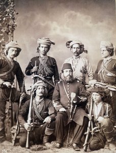 Georgische krijgers van Batum (of Batumi) stad in Georgië, hoofdstad van Adzjarië door Unknown photographer
