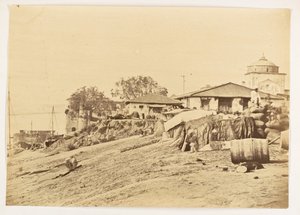 Gat bij Allahabad Fort, India, ca. 1858-61 (foto) door Unknown photographer