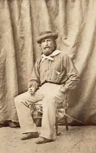Giuseppe Garibaldi in Caserta in 1860 door Unknown photographer