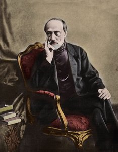 Giuseppe Mazzini (1805-1872), Italiaanse patriot en politicus - 1864 - Portret van de Italiaanse Republikeinse politicus Giuseppe Mazzini (1805-1872) door Unknown photographer