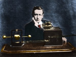 Guglielmo Marconi (1874-1937), Italiaanse natuurkundige en uitvinder in Engeland in 1896.