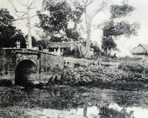 Hanoi, de Papierbrug in 1883 door Unknown photographer