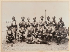 Indiase officieren van de 9e Bengaalse Cavalerie, 1885