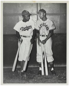 Jackie Robinson en Larry Doby, ca. 1947