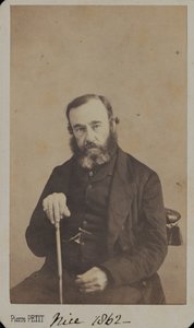 Luitenant-generaal Sir James Outram in burgerkleding, Nice, 1862 door Unknown