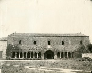 Palazzo della Ragione, Pomposa abdij, Emilia-Romagna, Italië, ca. 1890