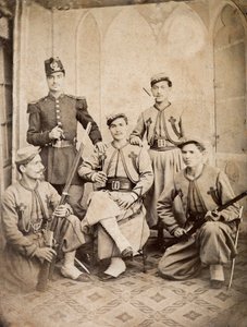Pauselijke Zouaven - Pontificale Zouaven - 1865 door Unknown photographer