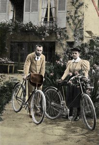 Pierre en Marie Curie in hun tuin