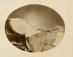 Paus Pius IX (1792-1878) op zijn sterfbed in 1878 - Paus Pius IX op zijn sterfbed