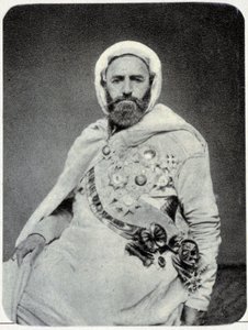 Portret van Abd-el-Kader in 1875 - foto. door Unknown photographer