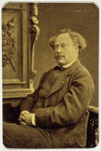 Portret van Alexandre Dumas Jr. (1824 - 1895) in 1884 door Unknown photographer