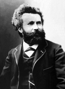 Portret van Camille Flammarion (1842-1925), Franse astronoom en wetenschappelijk journalist door Unknown photographer