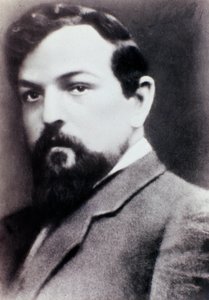 Portret van Claude Debussy (zwart-wit foto)