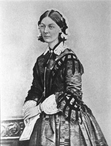 Portret van Florence Nightingale (1820 - 1910). 19e-eeuwse foto door Unknown photographer