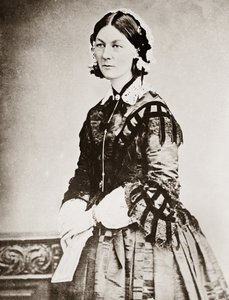 Portret van Florence Nightingale - Portret van de Britse filantroop Florence Nightingale (1820-1910) door Unknown photographer