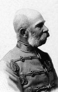 Portret van Francois-Joseph I van Oostenrijk, keizer van Oostenrijk en koning van Hongarije.