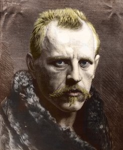 Portret van Fridtjof Nansen (1861-1930) (gravure) door Unknown photographer