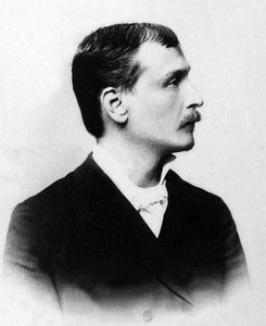 Portret van Georges Moineau alias Georges Courteline (1858-1929), Franse romanschrijver en toneelschrijver.