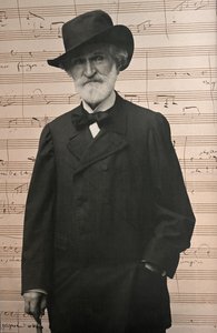 Portret van Giuseppe Verdi (foto) door Unknown photographer