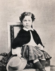 Portret van keizerlijke prins Eugene Louis Napoleon Bonaparte (1856-1879), zoon van Napoleon III. Anonieme foto genomen in Fontainebleau in juni 1860