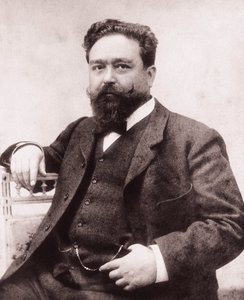 Portret van Isaac Albeniz (1860-1909), Spaanse pianist en componist. Fotografie, 1886. Stichting Albeniz, Madrid.
