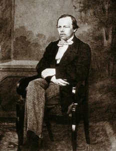 Portret van de Russische schrijver Fedor Dostojevski (1821-1881). Foto uit de 19e eeuw door Unknown photographer
