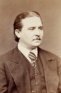 Portret van Vernon Rigby, ca. 1860s (zwart-wit foto) door Unknown photographer