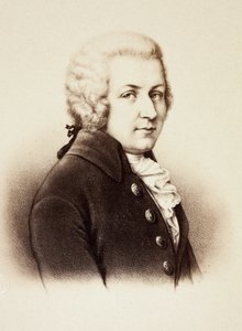 Portret van Wolfgang Amadeus Mozart door Unknown photographer