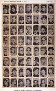 Portretten van criminele vrouwen. Album met foto
