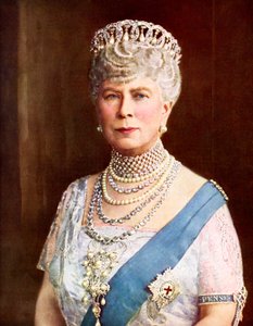 Koningin Mary, gemalin van koning George V, Mary van Teck, Victoria Mary Augusta Louise Olga Pauline Claudine Agnes door Unknown photographer