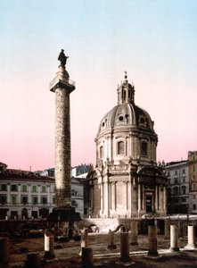 Rome. Uitzicht op Foro Trajano met kolom door Unknown photographer