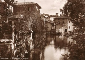 Tarcento, reflecties op water, ansichtkaart door Unknown photographer