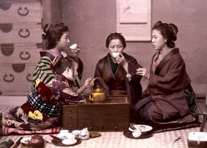 Thee thuis, Japan, eind 19e eeuw - Archief Buitenlandse Missies