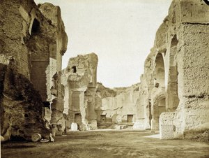 De ruïnes van de thermen van Caracalla in Rome door Unknown photographer
