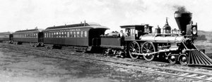 De trein van Chicago, Rock Island en Pacific Railroad (CRI&P RR) gebruikt vanaf 1852 door Unknown photographer