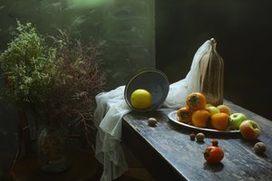 Rustiek fruitstilleven door UstinaGreen