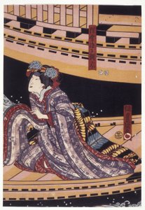 Bandō Shūka in de rol van Miyuki, later Asagao door Utagawa (1786 1865) Kunisada