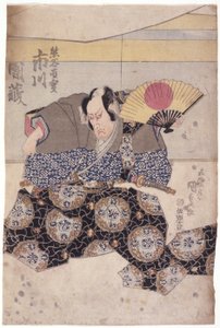 Ichikawa Danzo in de rol van Kumagai Naozane door Utagawa (1786 1865) Kunisada