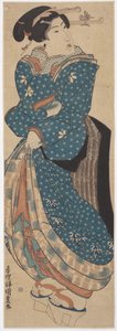 Staande Vrouw door Utagawa (1786 1865) Kunisada