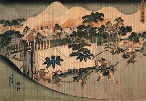 De Soga-broers doden tien vijanden door Utagawa Kunisada