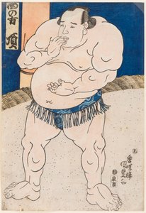 Portret van de sumoworstelaar Itadaki