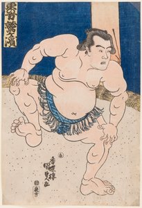 Portret van de sumoworstelaar Koyanagi Tsunekichi