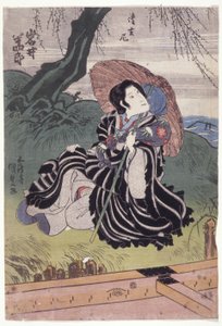 Iwai Hanshirō in de rol van de non Seigen door Utagawa (1786 1865) Kunisada