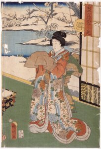 Sneeuw door Utagawa (1835 1888) Kuniaki