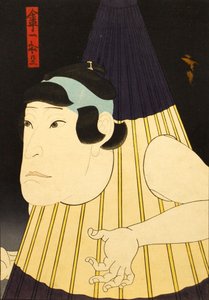 Ongeïdentificeerde Acteur in de Rol van een Parapluspook, ca. 1852 door Utagawa Hirosada