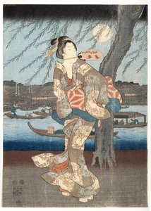 Een koele zomeravond in Ryogoku, 1848-51