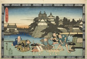 Act 3 (Sandanme), uit de serie "De Wraak van de Loyale Retainers (Chushingura)" door Utagawa Hiroshige