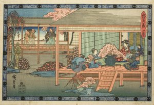 Act 4 (Yondanme), uit de serie "De Wraak van de Loyale Retainers (Chushingura)" door Utagawa Hiroshige