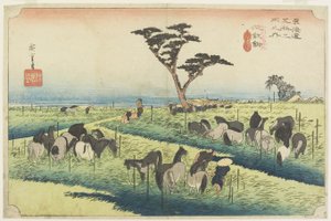 April Paardenmarkt, Chiryu_, c. 1833